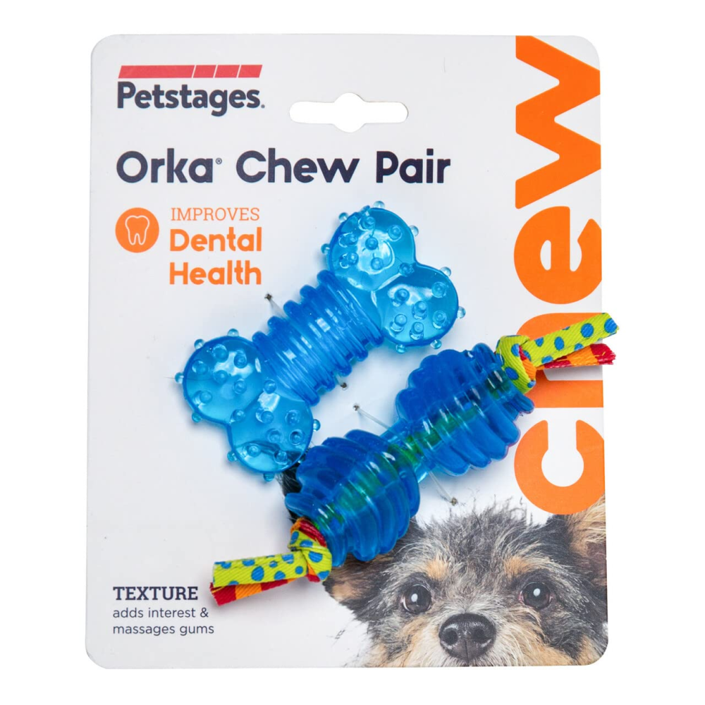 Outward Hound Petstages Orka Petite Pair Chew Toys for Dogs (Blue) image 5
