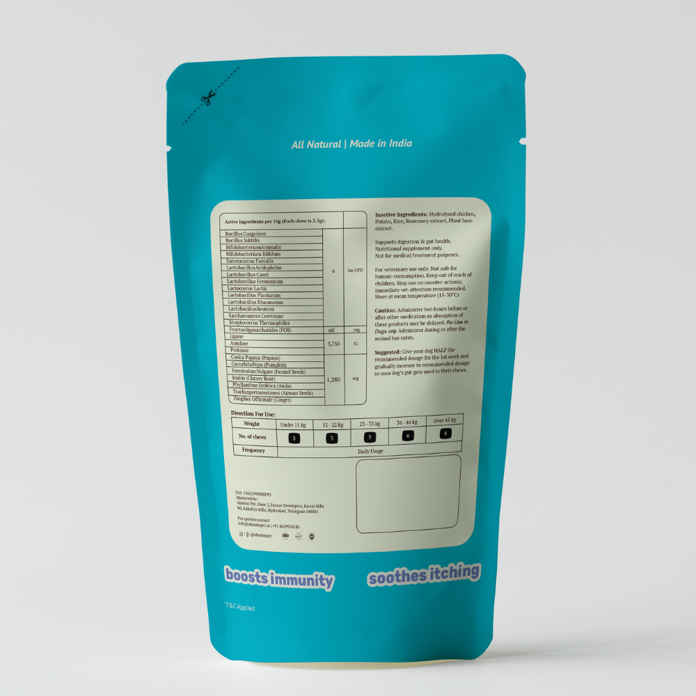 Absolut Pet Probiotics Gut & Hip, Joint Care & Skin & Coat with Collagen Health Dog Supplements Combo image 8