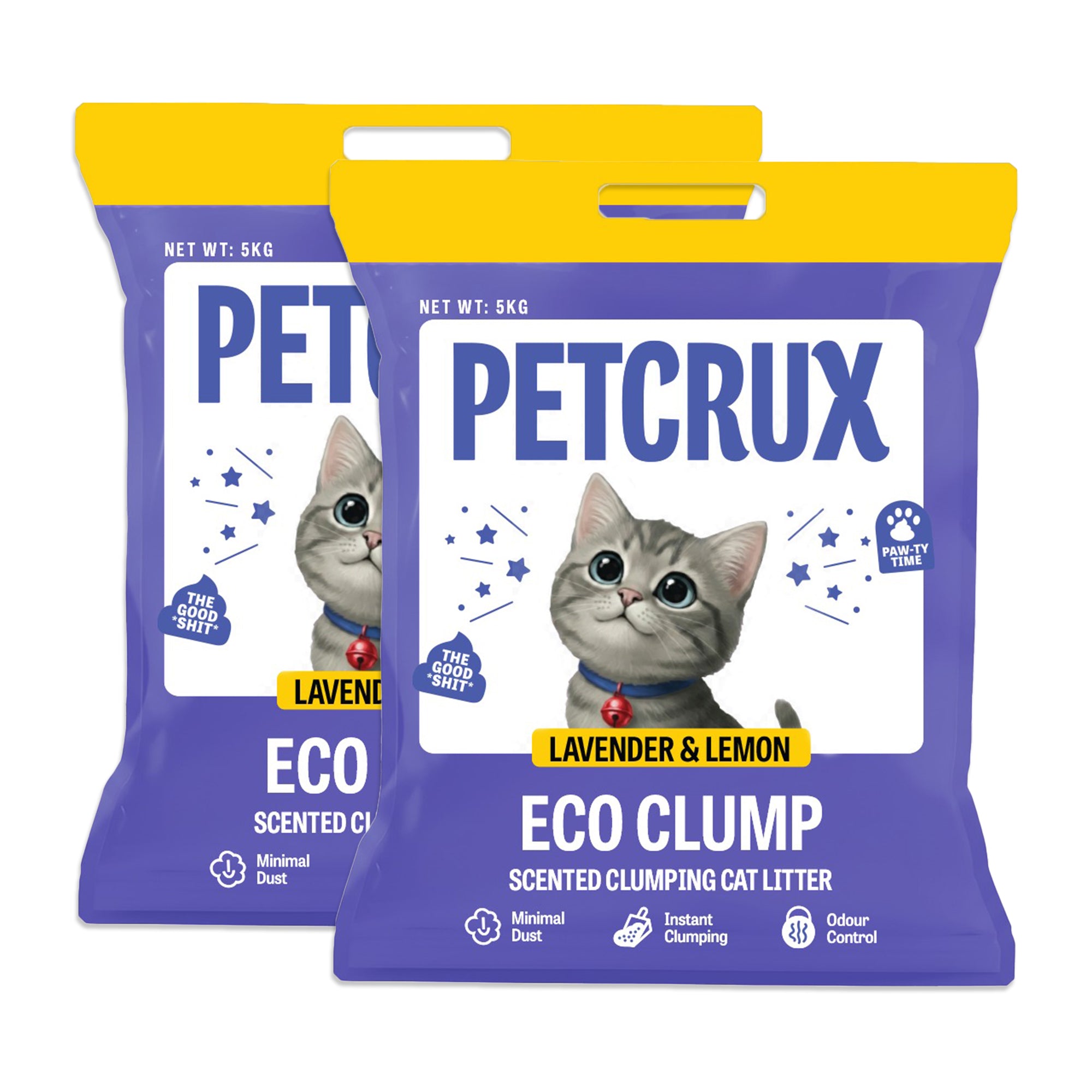 Petcrux Lavender & Lemon Scented Eco Clumping Cat Litter image 3