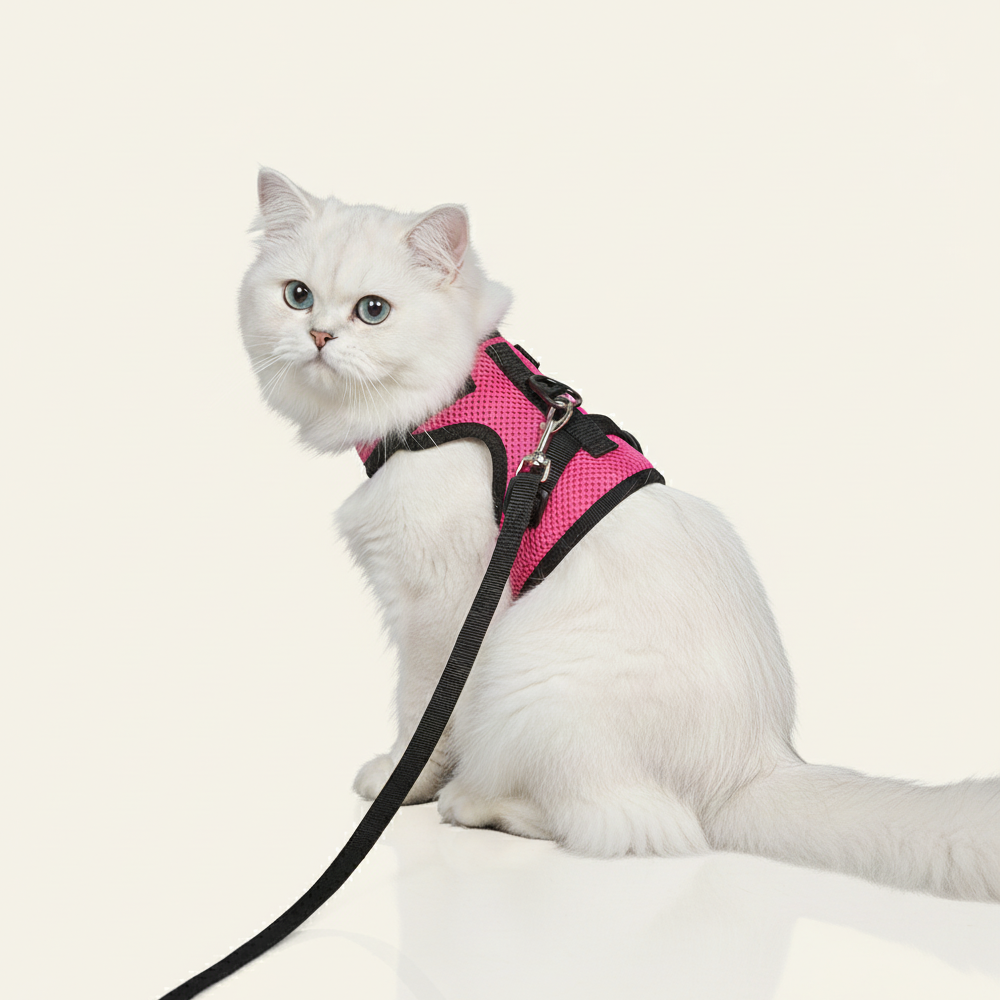 Skatrs Harness with Leash for Cats (Pink) image 1