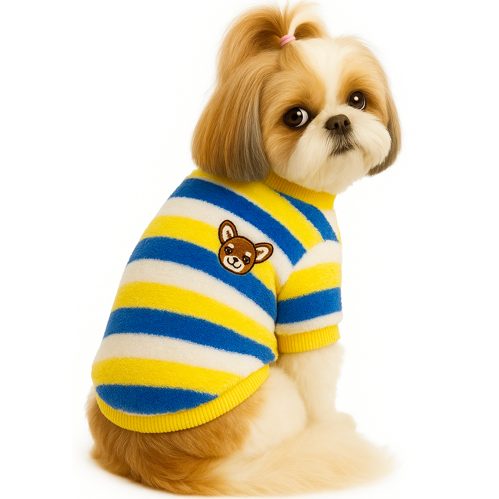 KUTKUT Cute Stripe Pattern Stretchable Shirt for Small Dogs & Cats image 9