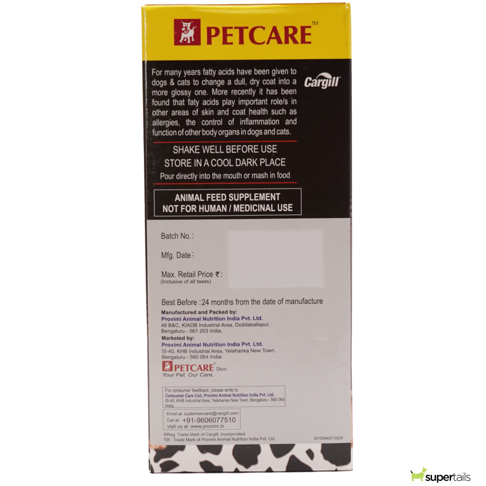 Petcare Nutricoat Advance Omega 3 + 6 Syrup for Dogs and Cats image 3