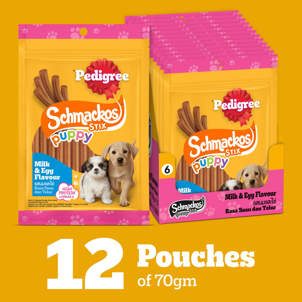 Pedigree Schmackos Stix Milk & Egg Flavour Puppy Dog Treat image 5