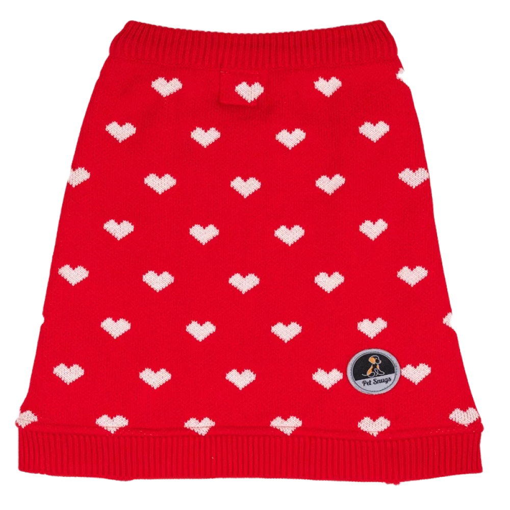 Petsnugs Heart Sweater for Dogs and Cats (Red) image 2