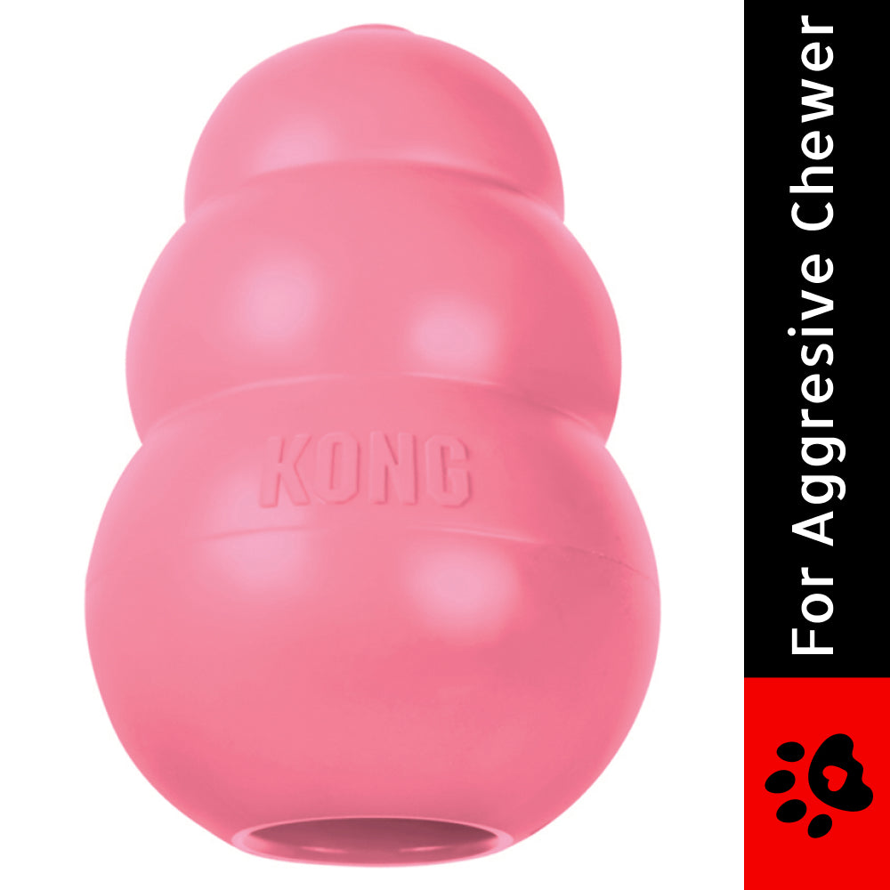 Kong Puppy Toy for Dogs (Pink) | For Aggressive Chewers image 2