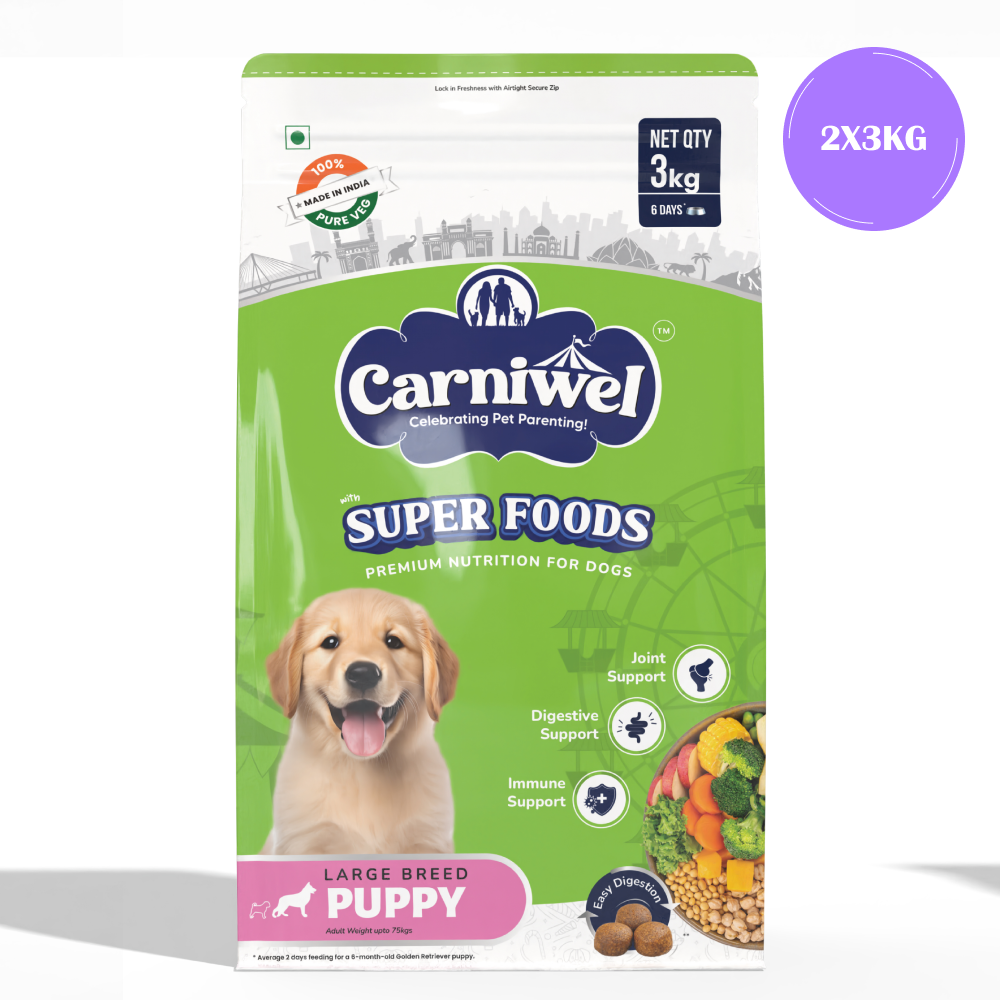 Carniwel Superfoods Veg Kibble for Large Breed Puppy Dog Dry Food image 9