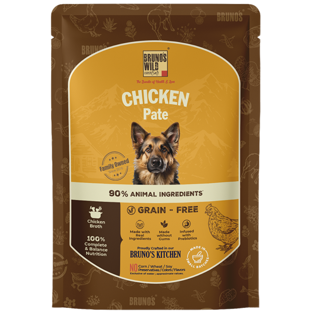 Bruno's Wild Essentials Chicken Pate Dog Wet Food