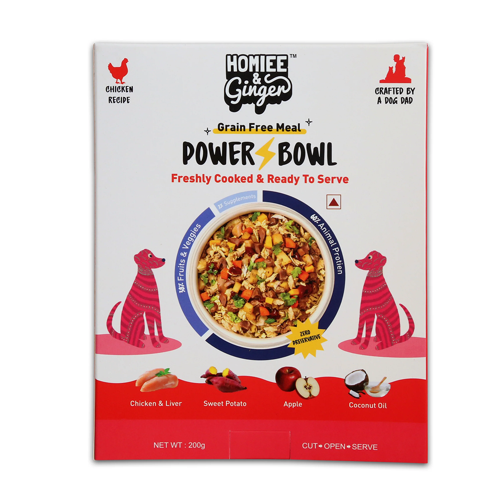 Homiee & Ginger Power Bowl Chicken & Sweet Potato Fresh Food for Dogs