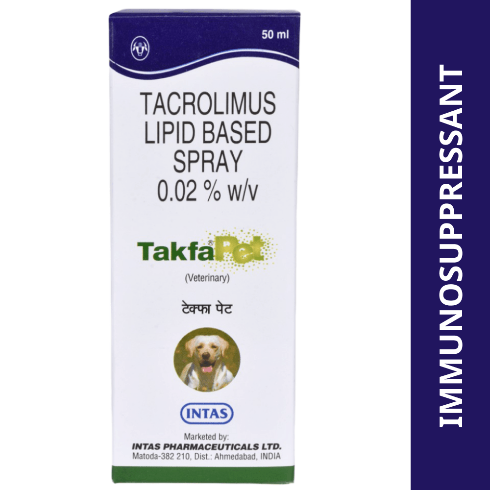 Intas Takfa Pet Spray (Tacrolimus) for Dogs (50ml) image 1