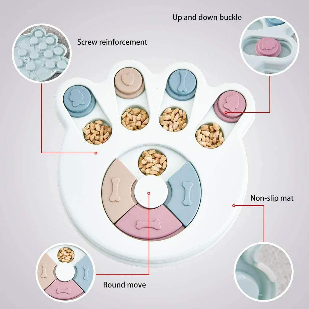 Pet Vogue Slow Feeder Paw Shaped Toy for Dogs and Cats (White) image 2