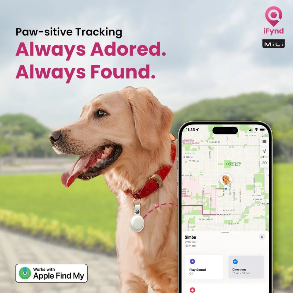 Mitag Anti Loss Device with Keychain for Dogs and Cats (White) | IOS image 4