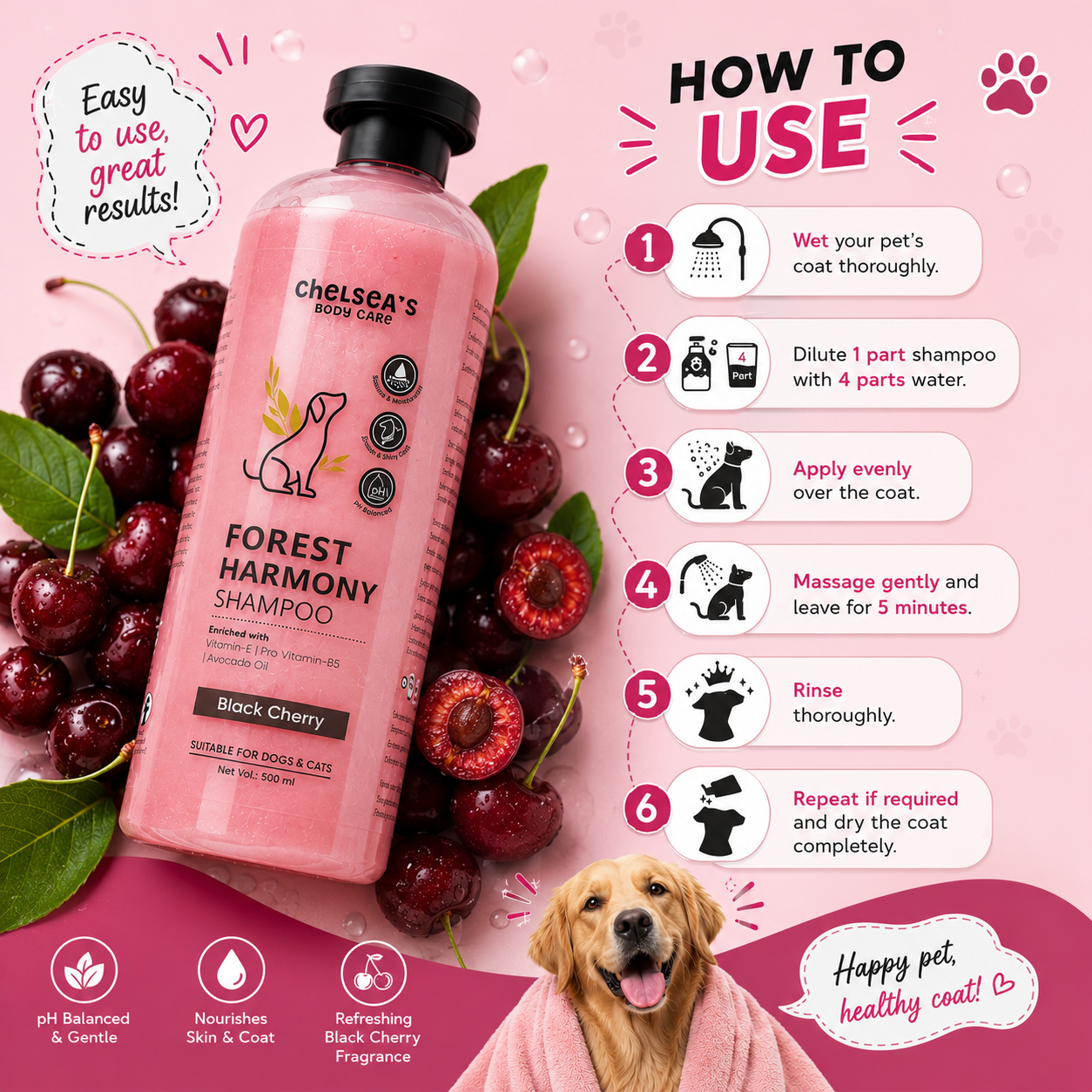 Dr. Chelsea's Forest Harmony Shampoo & Conditioner for Cats & Dogs image 3