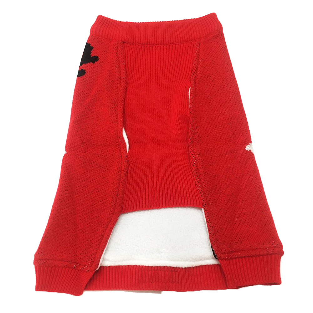Dogobow Reindeer Knit Sweater for Dogs and Cats (Red) (Get a Bow Free) image 5