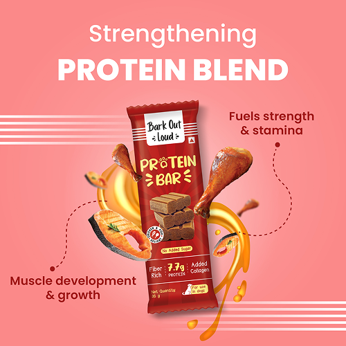 Bark Out Loud Collagen Protein Bar Chicken & Fish Treat for Dogs image 3