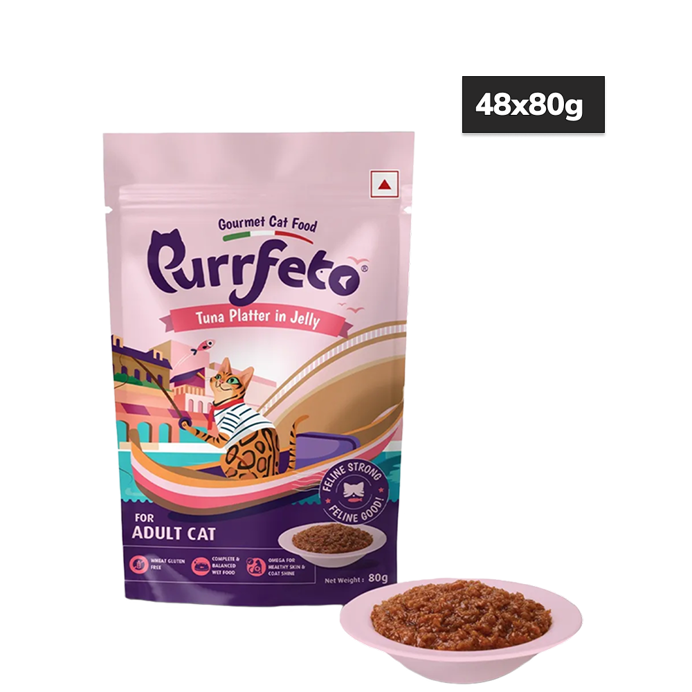 Purrfeto Mackerel in Gravy and Ocean Fish in Gravy and Tuna Recipe in Jelly Combo Adult Cat Wet Food image 2