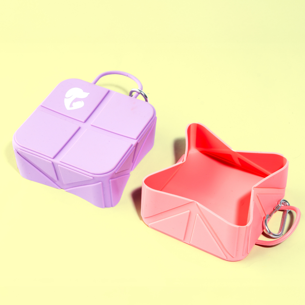 Pet Set Go  Foldable Square Bowl for Dogs (Purple) image 8