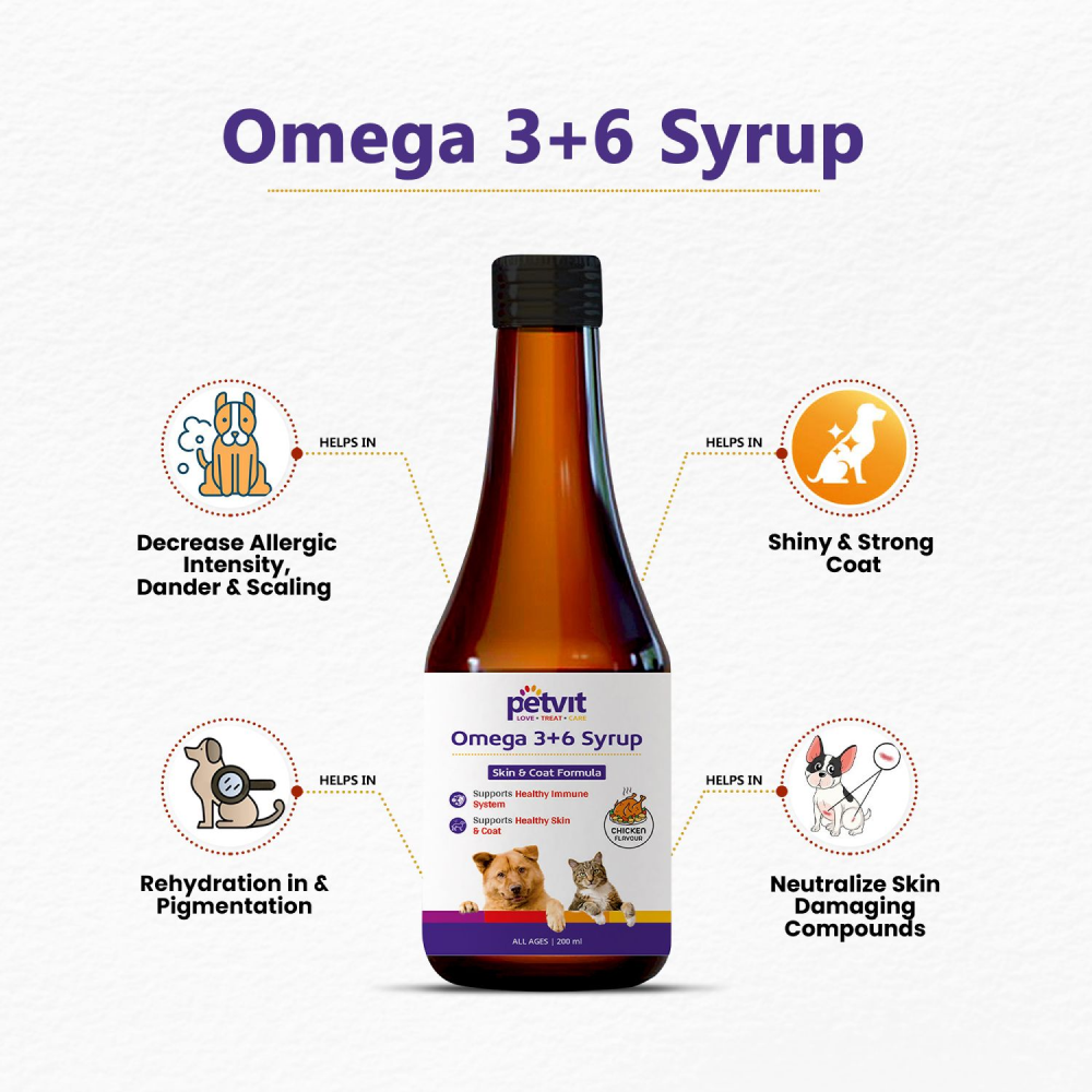 Petvit Omega 3 + 6 Syrup for Dogs and Cats image 4