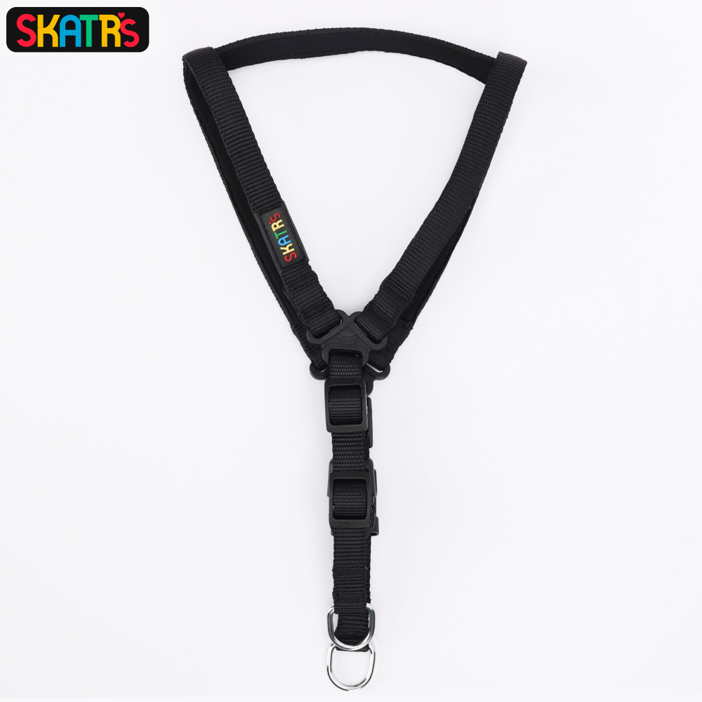Skatrs Padded Nylon Y Harness for Dogs & Cats (Black) image 5