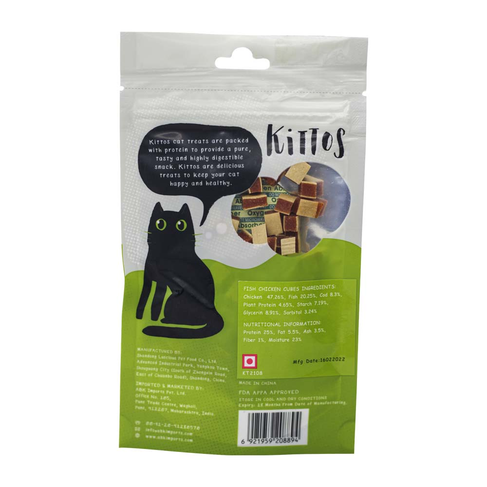 Kittos Purr fect Fish Chicken Cubes Cat Treats image 3