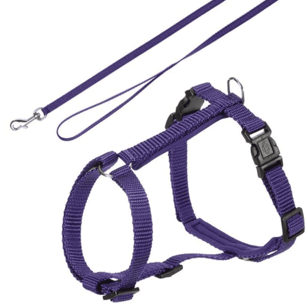 Trixie Harness with Leash for Cats (Violet)