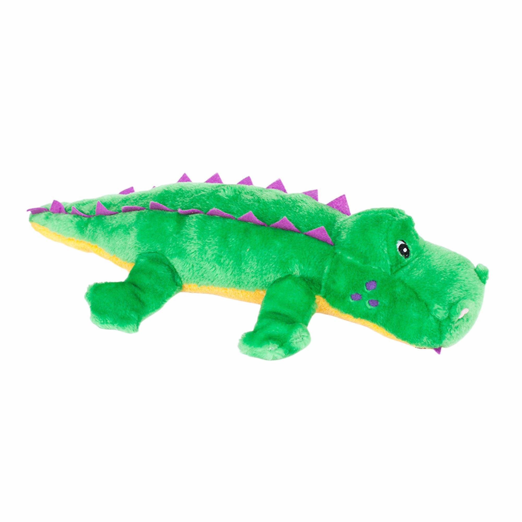 Zippy Paws Alvin the Alligator Grunterz Plush Toy for Dogs image 1