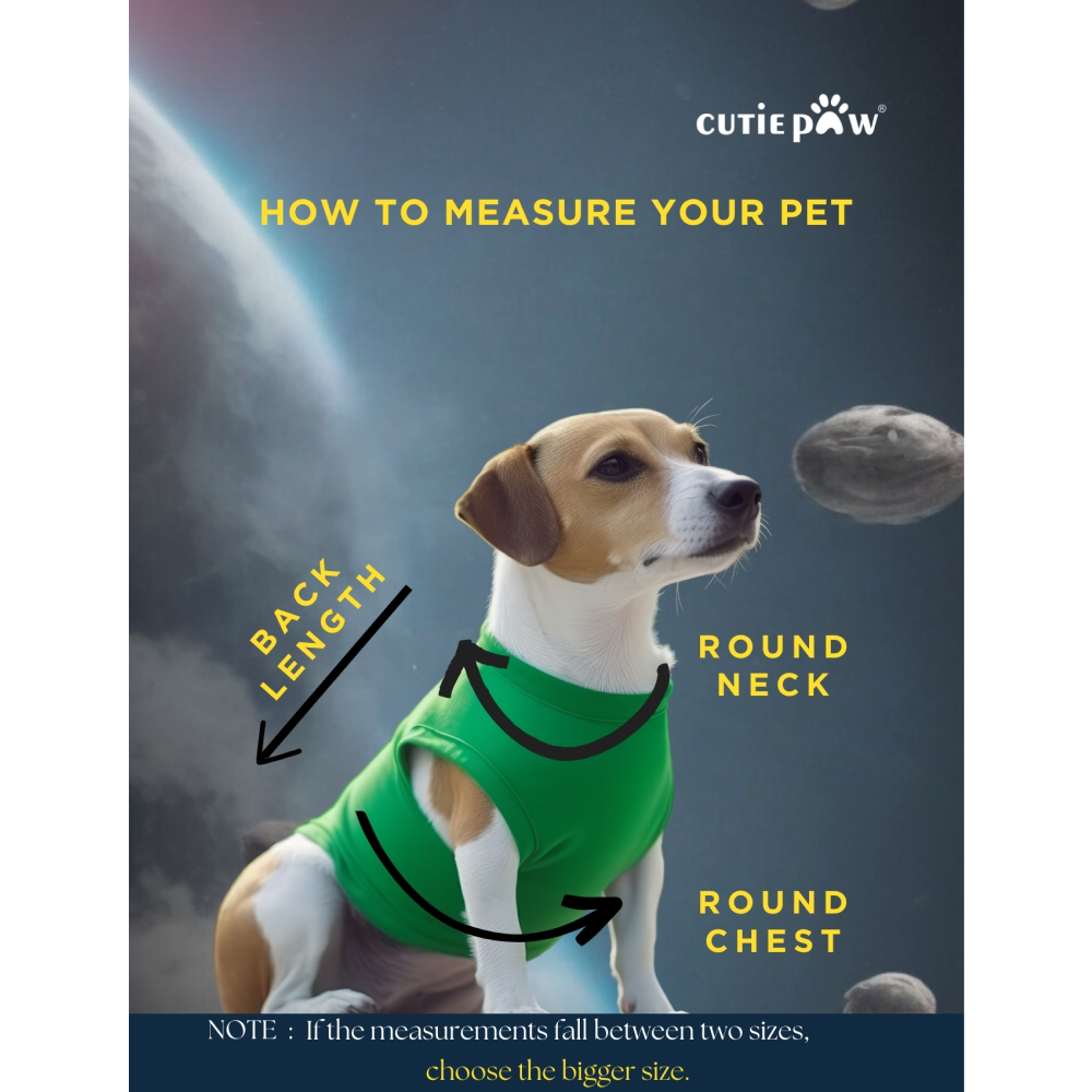 Cutiepaw The Nasa Collection Laika Edition 2 Printed Sleeveless Tshirt for Dogs and Cats (Light Blue) image 2
