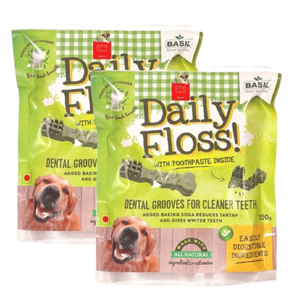 Basil Daily Floss with Toothpaste Stuffing Dog Treats image 2