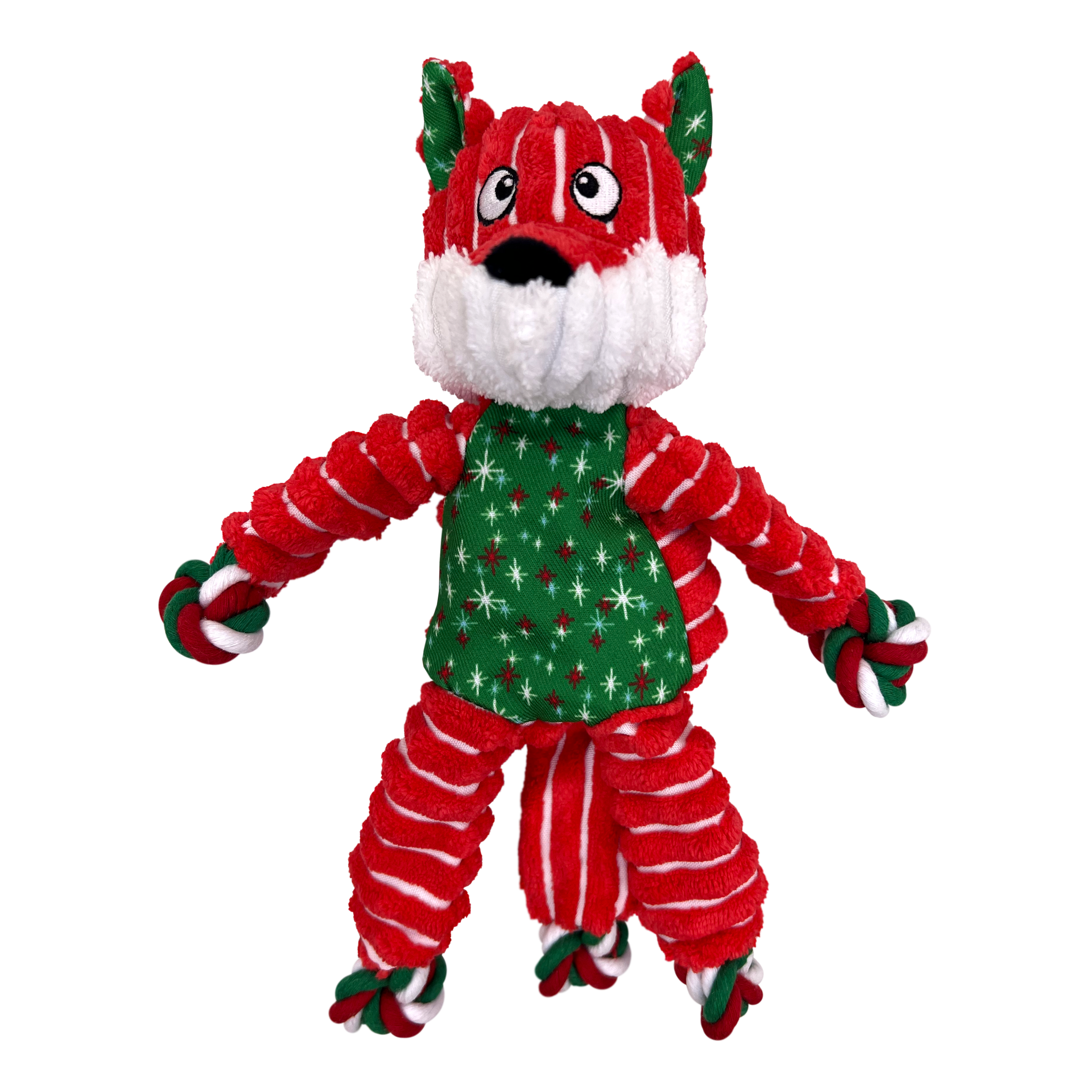 Kong Floppy Knots Fox Toy for Dogs (Red & Green) image 1
