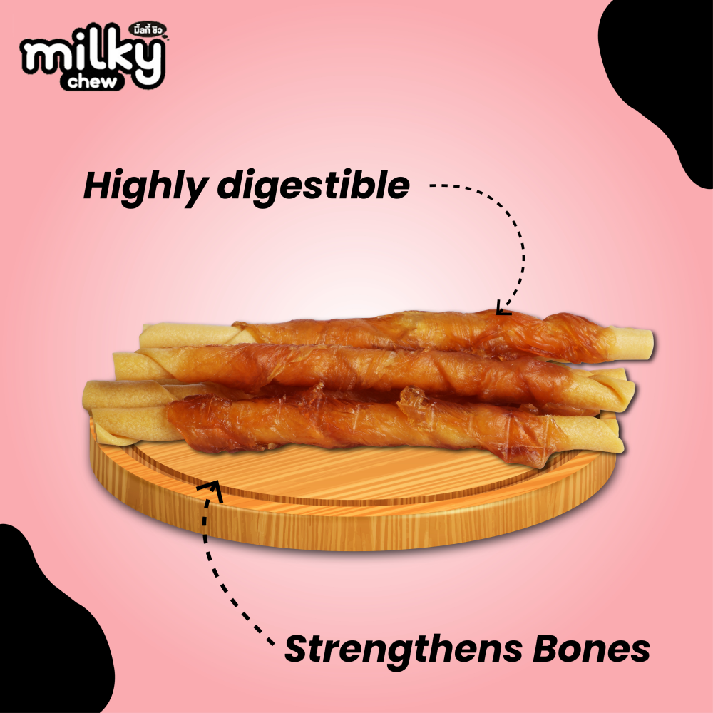 Dogaholic Milky Chew Chicken Stick Style Dog Treats image 3