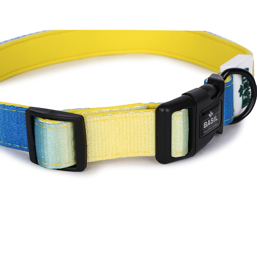 Basil Adjustable Padded Collar for Dogs (Blue/Yellow) image 5