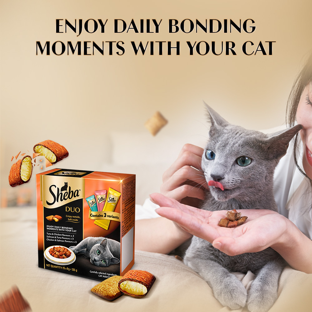 Sheba Duo Tuna & Chicken, Salmon & Tuna, Chicken & Salmon Crunchy Adult Cat Treats image 3