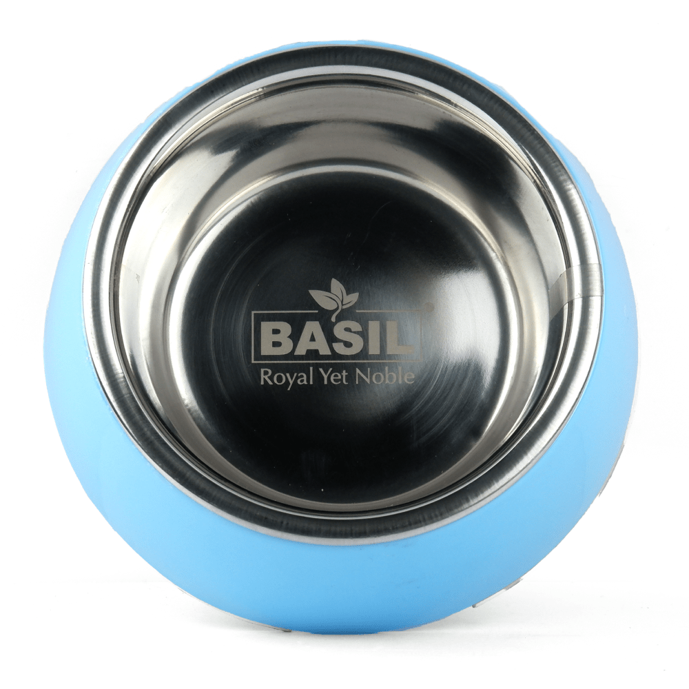Basil Solid Color Melamine Bowl for Dogs and Cats (Blue) image 5