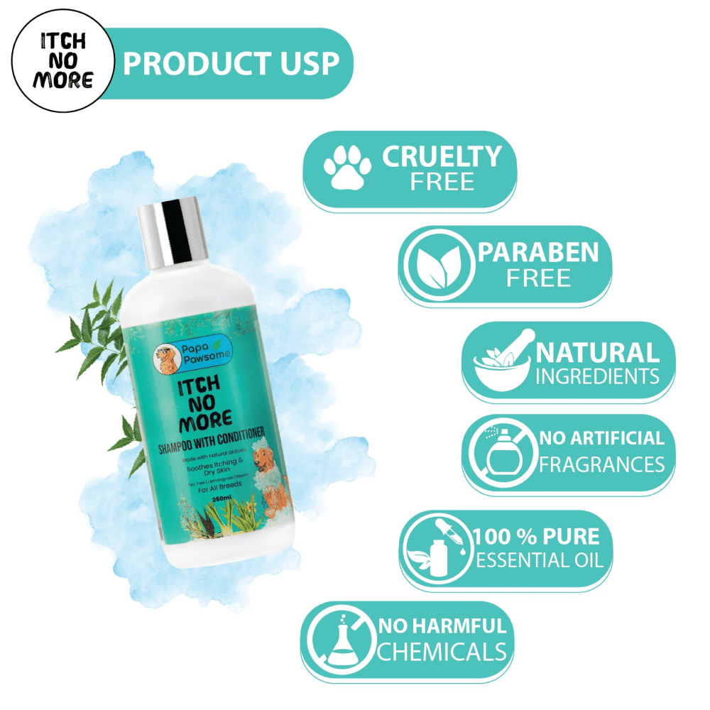 Papa Pawsome Itch No More Shampoo with Conditioner for Dogs image 6