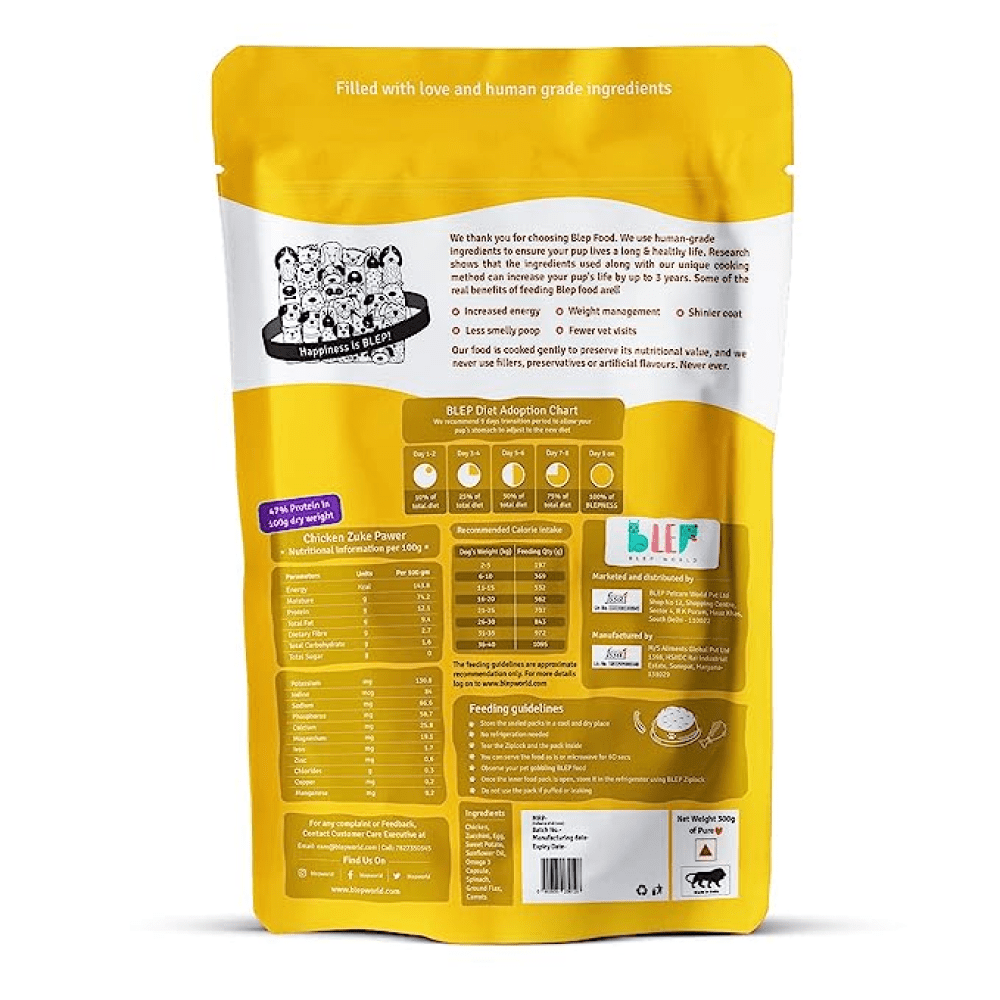 BLEP Chicken Zuke Pawer Dog Wet Food (100g) image 2