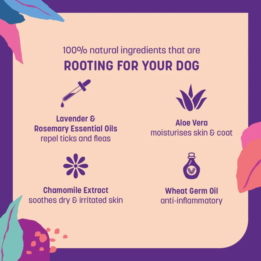 HUFT Sara's Natural Lavender & Rosemary Flea & Tick Relief Shampoo for Dogs image 3