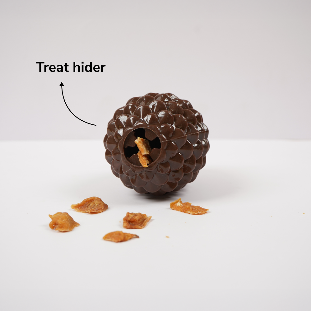 Skatrs Pinecone Treat Dispenser for Dogs (Brown) image 3