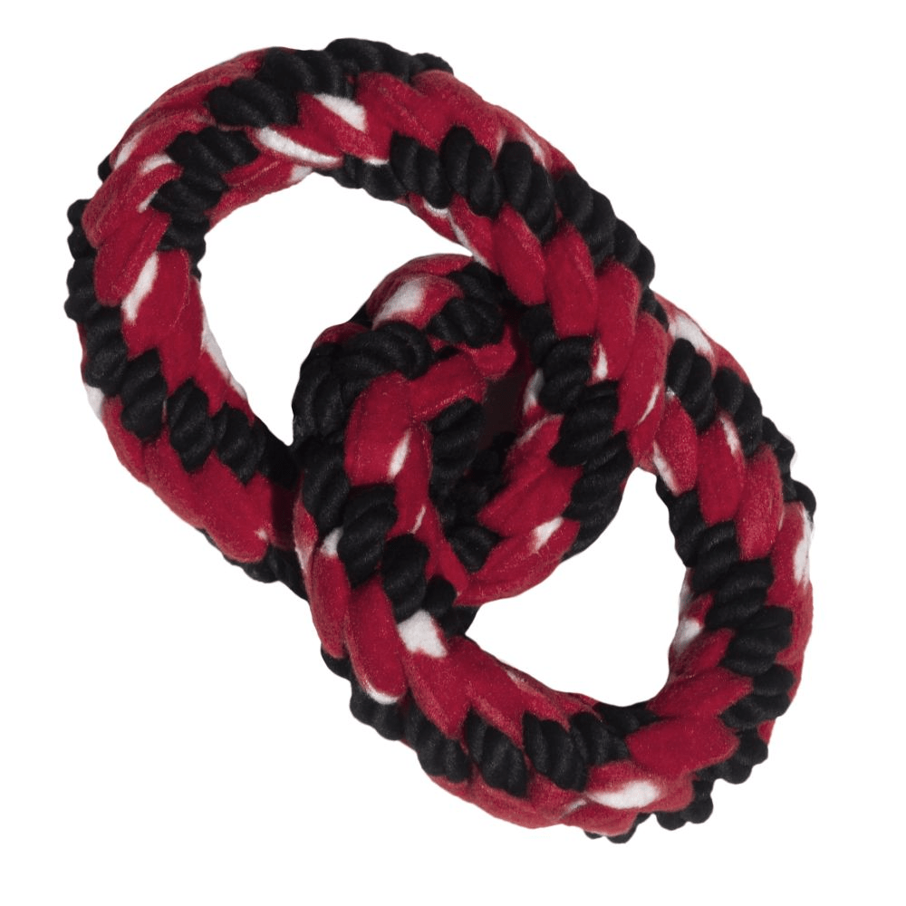 Kong Signature Rope Double Ring Tug Toy for Dogs (Red/Black) image 4