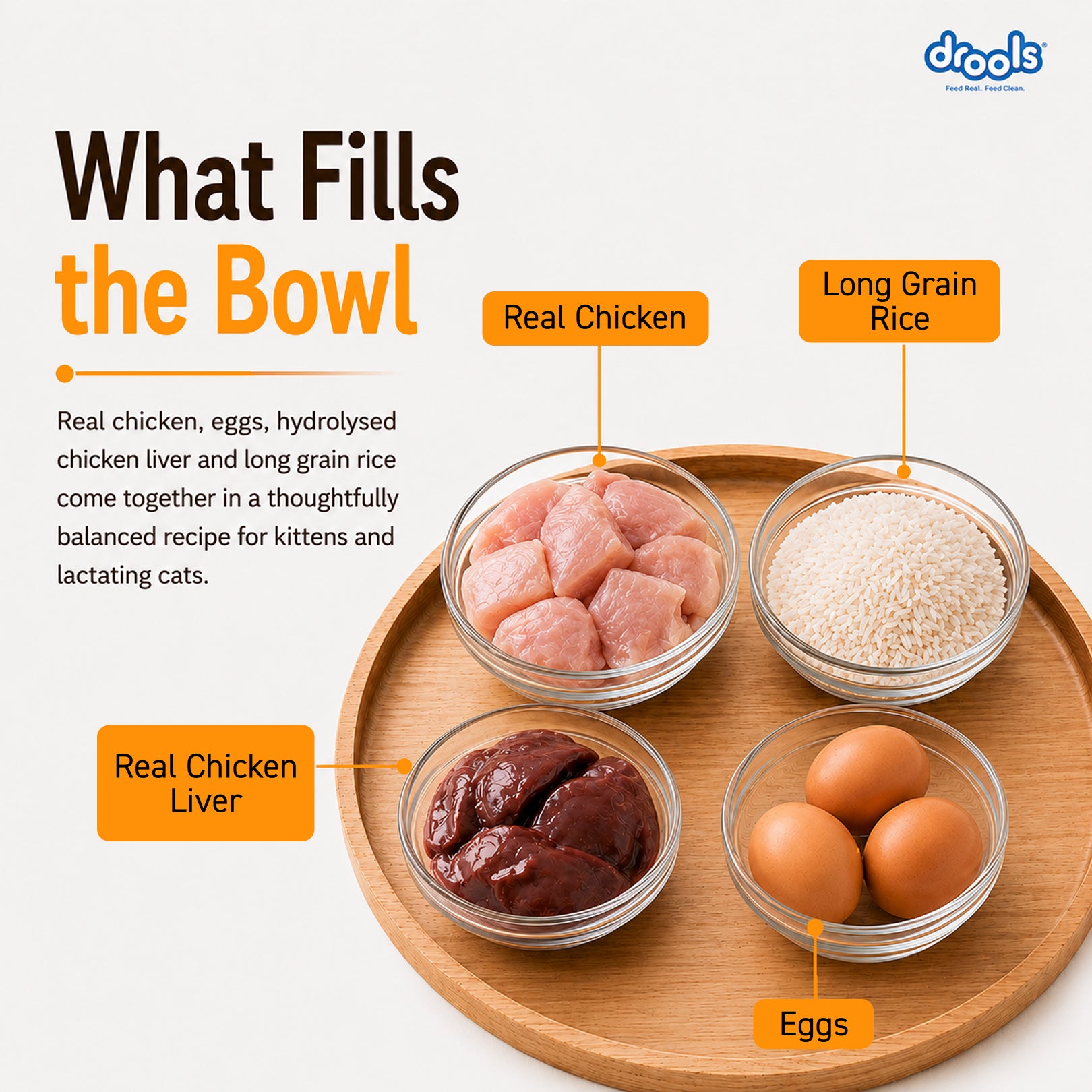 Drools Real Chicken Kitten Dry Food image 3
