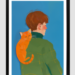 EverythingBoho The Purrfect Cat Dad Wall Art (Black)