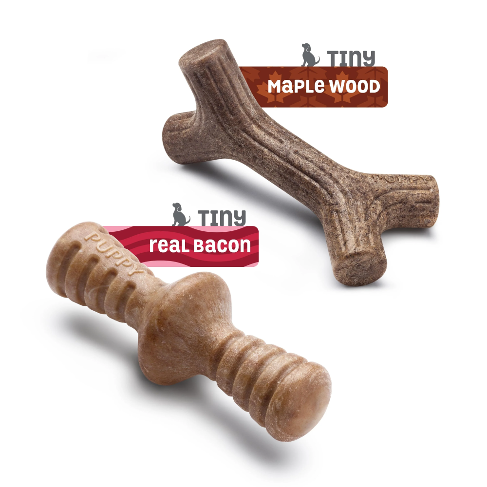 Benebone Maplestick and Zaggler Bacon Chew Toys for Puppy image 3