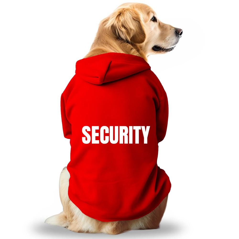 Pawsindia Security Hoodie for Dogs (Red) image 1