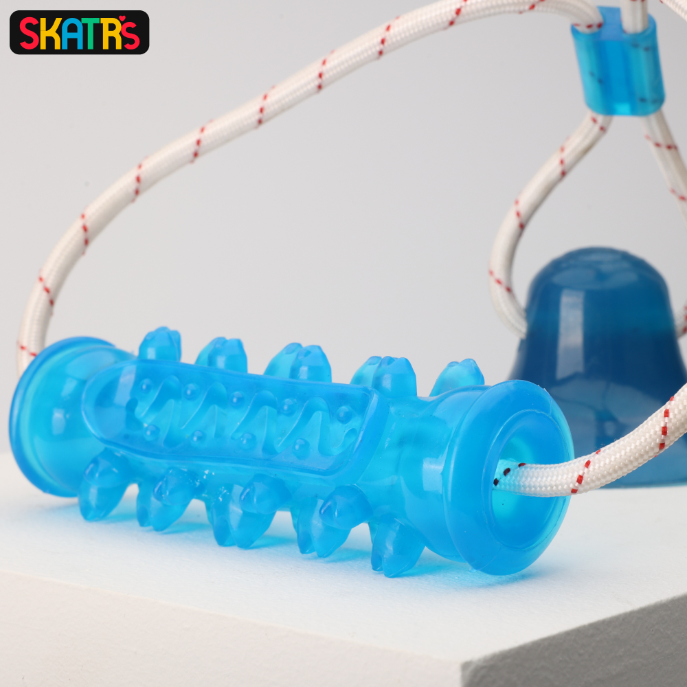 Skatrs Interactive Vacuum Pull and Bite Toy for Dogs (Blue) image 3
