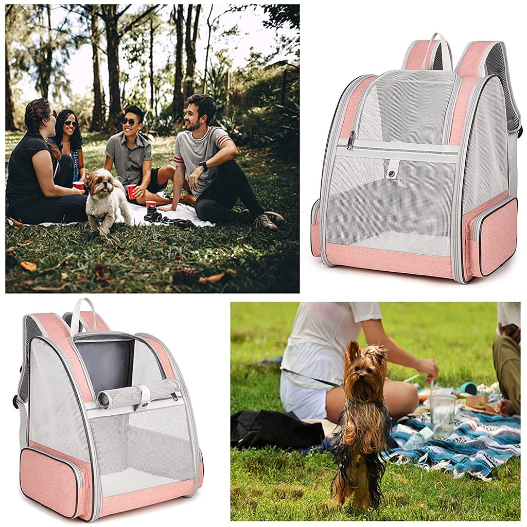 QPets Expandable Backpack for Dogs and Cats (Pink) image 5