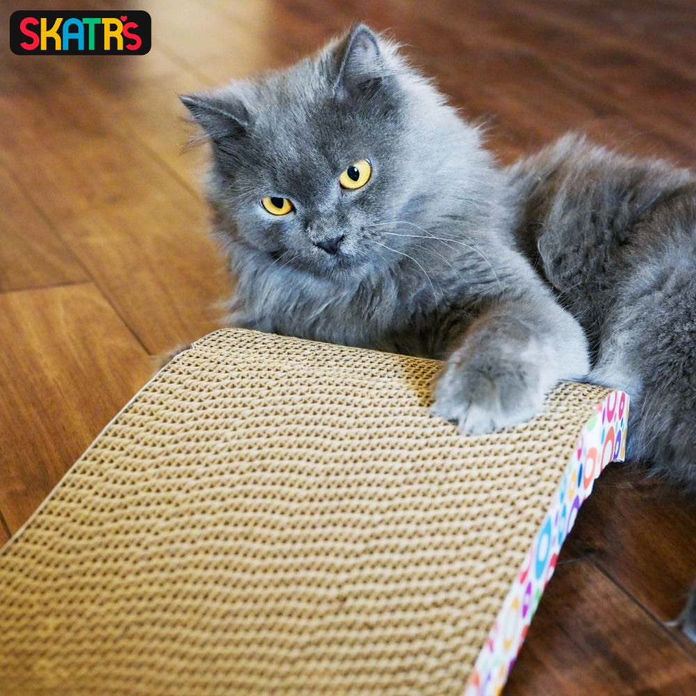 Skatrs The Satisfying Wave Cat Scratcher with 2g Premium Catnip Free (15x7.5x2.8in) image 5