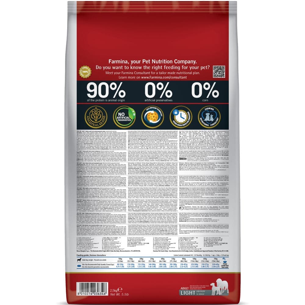 Farmina N&D Chicken & Pomegranate Ancestral Grain Light Adult Medium Maxi Dog Dry Food image 2
