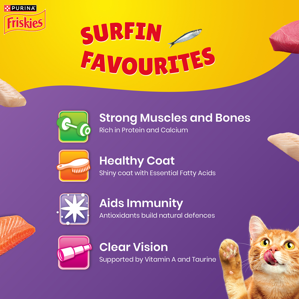 Purina Friskies Surfin Favourites Adult Cat Dry Food image 4