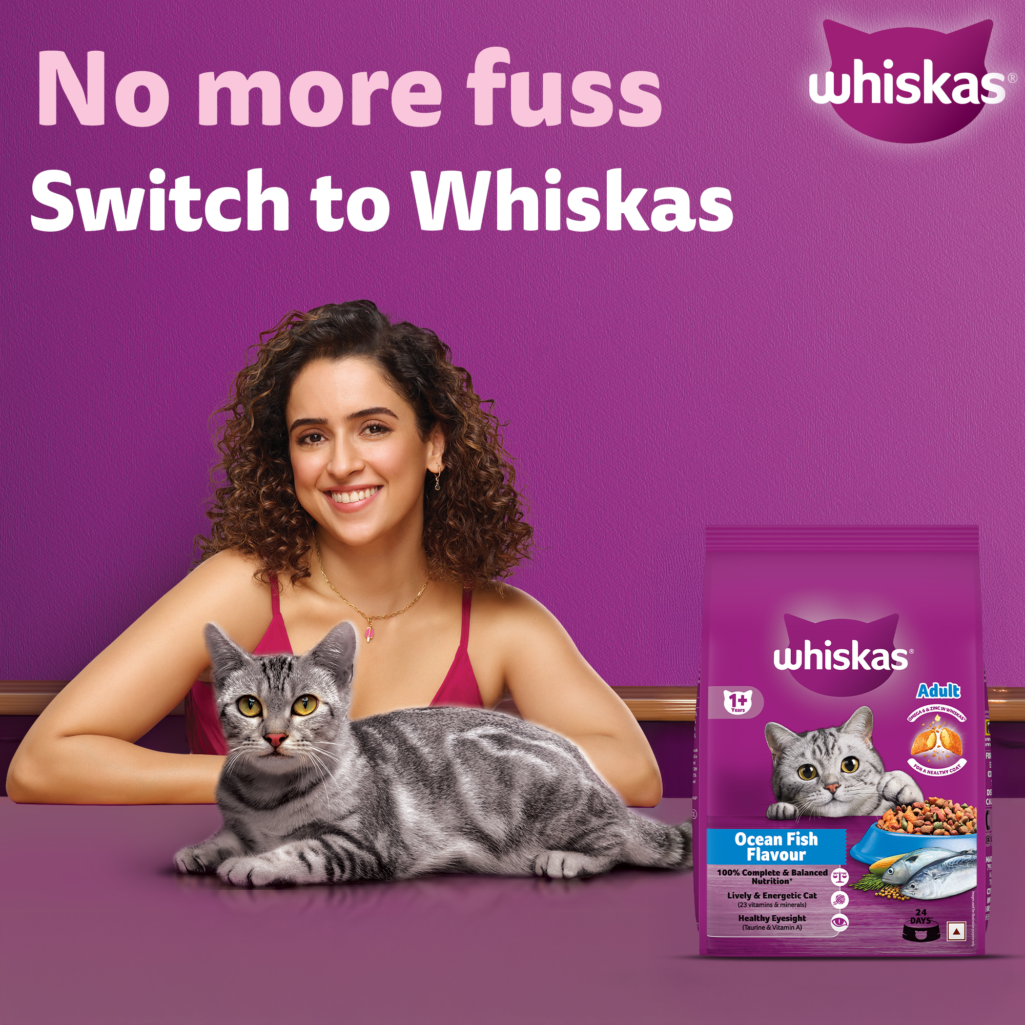Whiskas Ocean Fish Flavour Adult Cat Dry Food image 8