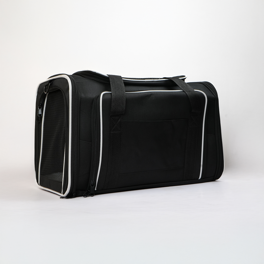Skatrs Foldable Expandable Pet Travel Carrier Bag for Small Dogs, Adult Cats & Kittens (Black) image 2