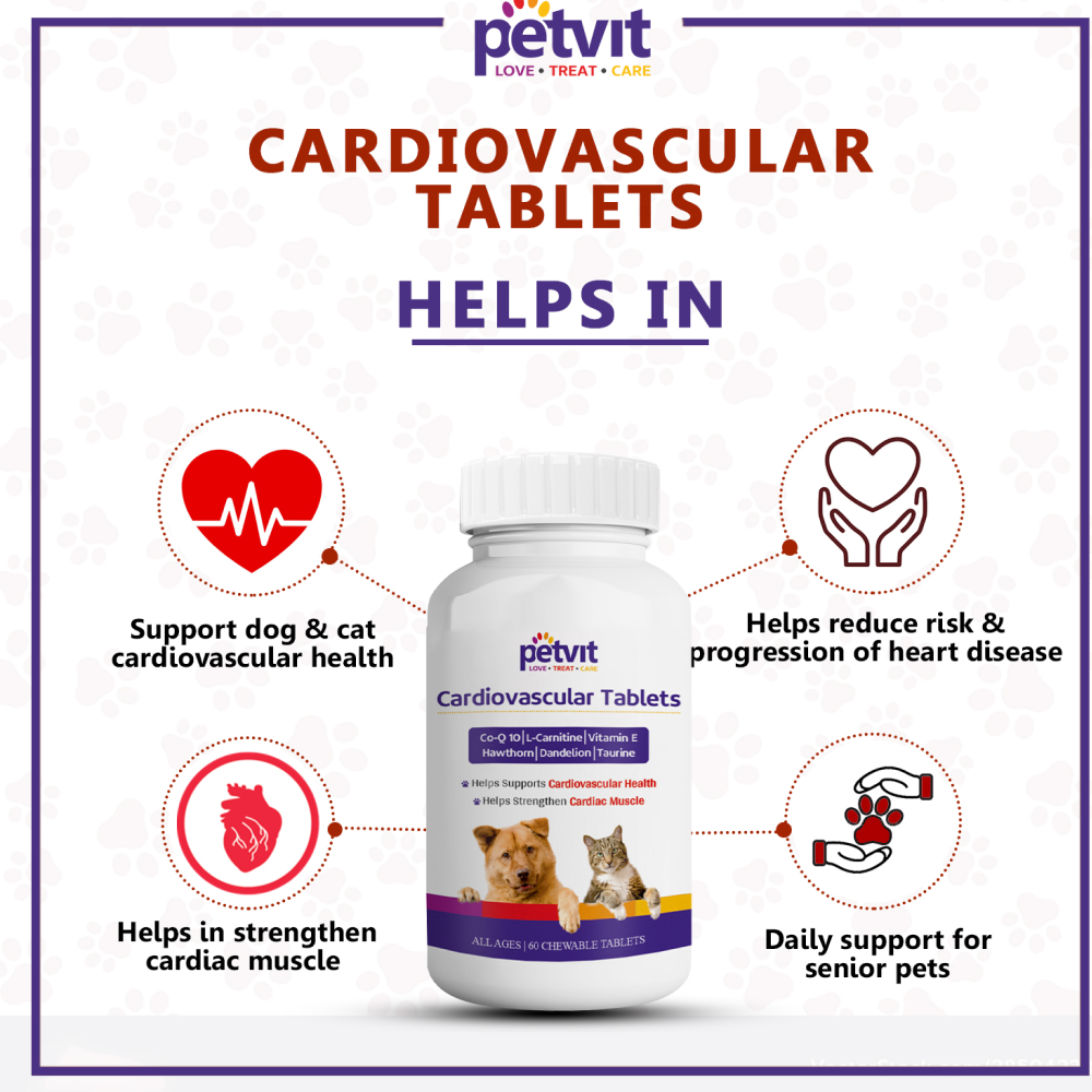 Petvit Cardiovascular Tablets, Coenzyme Q 10 Supplements for Dogs and Cats image 2
