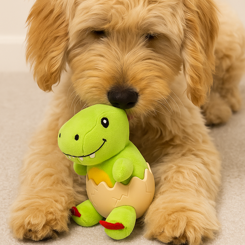 Talking Dog Club Dino in a Shell Plush Toy for Dogs (Green) image 7